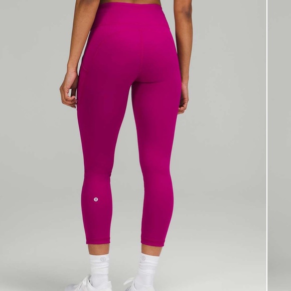 Lululemon Women’s Invigorate High-Rise Crop 23" Magenta Purple Size 14 - Picture 1 of 7